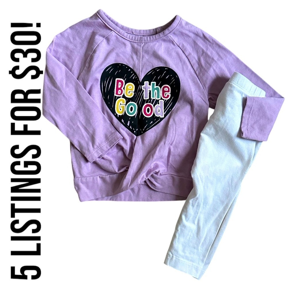 ‘Be the Good’ Matching Long Sleeve cozy set Old Navy Garanimals 12-18 M Girl